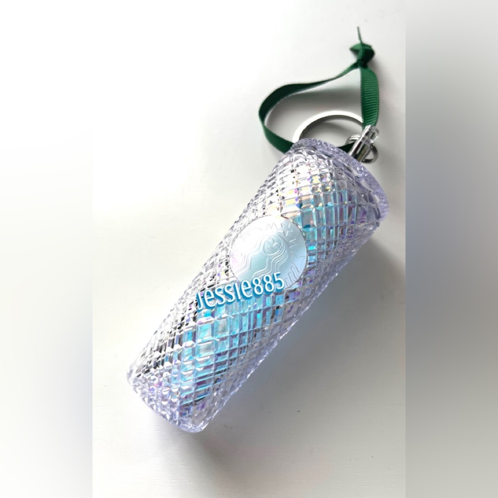 🦄Starbucks iridescent jewel Ornament Key Chain 2022 Unicorn